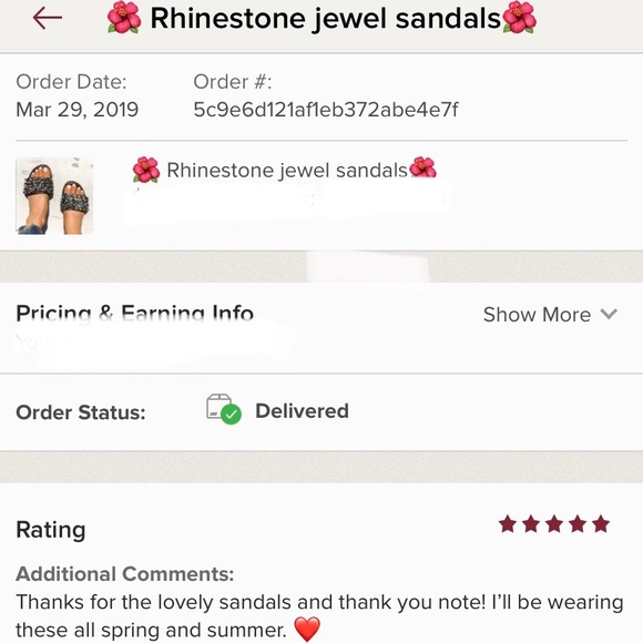 🌺 Rhinestone flower jewel sandals🌺 - Picture 4 of 4